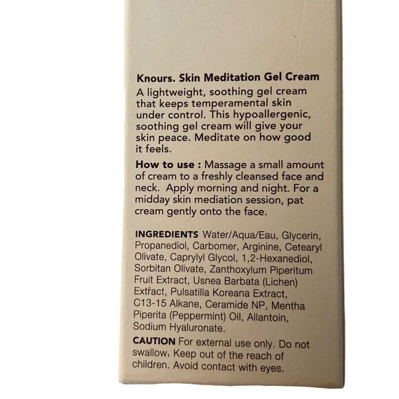 KNOURS Skin Hydrating Meditation Gel Cream 1.69 oz 50ML Soothing‎ New - Picture 8 of 10